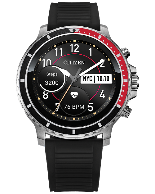 CZ Smart Touchscreen Black Dial Silicone Strap MX0000 07X CITIZEN